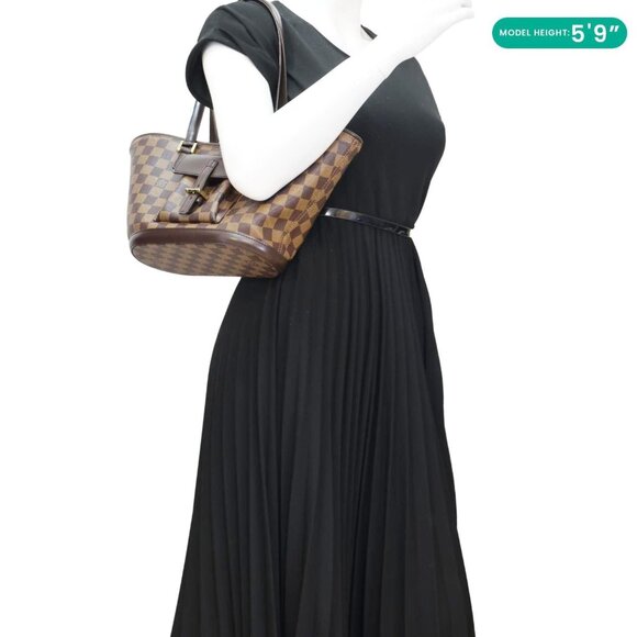 Louis Vuitton Manosque PM Damier Ebene Shoulder Bag Brown - Picture 2 of 16